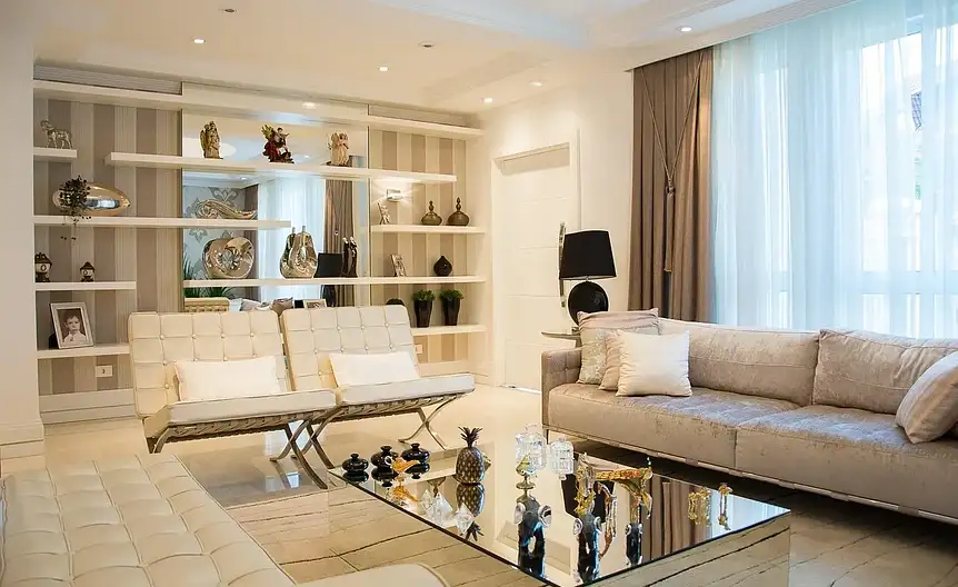 Jasny salon contrast